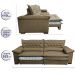 Sofá Retrátil e Reclinável Molas Ensacadas Cama inBox Botonê 2,52m Espuma Viscoelástico Suede Castor