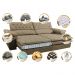 Sofá Retrátil e Reclinável Molas Ensacadas Cama inBox Botonê 2,52m Espuma Viscoelástico Suede Castor