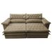Sofá Retrátil e Reclinável Molas Ensacadas Cama inBox Botonê 2,52m Espuma Viscoelástico Suede Castor