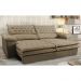 Sofá Retrátil e Reclinável Molas Ensacadas Cama inBox Botonê 2,52m Espuma Viscoelástico Suede Castor
