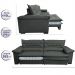 Sofá Retrátil e Reclinável Molas Ensacadas Cama inBox Botonê 2,92m Espuma Viscoelástico Suede Cinza