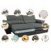 Sofá Retrátil e Reclinável Molas Ensacadas Cama inBox Botonê 2,92m Espuma Viscoelástico Suede Cinza