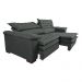 Sofá Retrátil e Reclinável Molas Ensacadas Cama inBox Botonê 2,92m Espuma Viscoelástico Suede Cinza