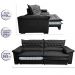 Sofá Retrátil e Reclinável Molas Ensacadas Cama inBox Botonê 2,92m Espuma Viscoelástico Suede Preto