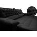Sofá Retrátil e Reclinável Molas Ensacadas Cama inBox Botonê 2,92m Espuma Viscoelástico Suede Preto