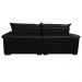 Sofá Retrátil e Reclinável Molas Ensacadas Cama inBox Botonê 2,92m Espuma Viscoelástico Suede Preto