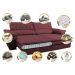 Sofá Retrátil e Reclinável Molas Ensacadas Cama inBox Botonê 2,92m Espuma Viscoelástico Suede Vinho