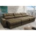 Sofá Retrátil e Reclinável com Molas Ensacadas Cama Inbox Master 3,52m Tecido Suede Castor