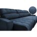 Sofá Retrátil e Reclinável com Molas Ensacadas Cama Inbox Master 3,82m Tecido Suede Azul