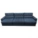 Sofá Retrátil e Reclinável com Molas Ensacadas Cama Inbox Master 3,82m Tecido Suede Azul