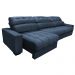 Sofá Retrátil e Reclinável com Molas Ensacadas Cama Inbox Master 3,82m Tecido Suede Azul