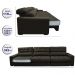 Sofá Retrátil e Reclinável com Molas Ensacadas Cama Inbox Master 3,82m Tecido Suede Café