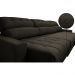 Sofá Retrátil e Reclinável com Molas Ensacadas Cama Inbox Master 3,82m Tecido Suede Café