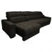 Sofá Retrátil e Reclinável com Molas Ensacadas Cama Inbox Master 3,82m Tecido Suede Café