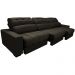 Sofá Retrátil e Reclinável com Molas Ensacadas Cama Inbox Master 3,82m Tecido Suede Café