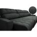 Sofá Retrátil e Reclinável com Molas Ensacadas Cama Inbox Master 3,82m Tecido Suede Cinza