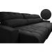 Sofá Retrátil e Reclinável com Molas Ensacadas Cama Inbox Master 3,82m Tecido Suede Preto