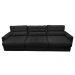 Sofá Retrátil e Reclinável com Molas Ensacadas Cama Inbox Master 3,82m Tecido Suede Preto