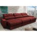 Sofá Retrátil e Reclinável com Molas Ensacadas Cama Inbox Master 3,82m Tecido Suede Vermelho
