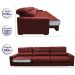 Sofá Retrátil e Reclinável com Molas Ensacadas Cama Inbox Master 3,82m Tecido Suede Vermelho