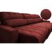 Sofá Retrátil e Reclinável com Molas Ensacadas Cama Inbox Master 3,82m Tecido Suede Vermelho