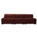 Sofá Retrátil e Reclinável com Molas Ensacadas Cama Inbox Master 3,82m Tecido Suede Vermelho