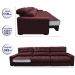 Sofá Retrátil e Reclinável com Molas Ensacadas Cama Inbox Master 3,82m Tecido Suede Vinho