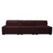 Sofá Retrátil e Reclinável com Molas Ensacadas Cama Inbox Master 3,82m Tecido Suede Vinho