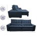 Sofá Retrátil e Reclinável com Molas Ensacadas Cama inBox Gold 2,12m Tecido Suede Velusoft Azul