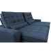 Sofá Retrátil e Reclinável com Molas Ensacadas Cama inBox Gold 2,12m Tecido Suede Velusoft Azul