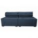 Sofá Retrátil e Reclinável com Molas Ensacadas Cama inBox Gold 2,12m Tecido Suede Velusoft Azul