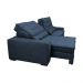 Sofá Retrátil e Reclinável com Molas Ensacadas Cama inBox Gold 2,12m Tecido Suede Velusoft Azul