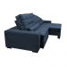Sofá Retrátil e Reclinável com Molas Ensacadas Cama inBox Gold 2,12m Tecido Suede Velusoft Azul