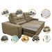 Sofá Retrátil e Reclinável com Molas Ensacadas Cama inBox Gold 2,52m Tecido Suede Velusoft Castor