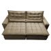 Sofá Retrátil e Reclinável com Molas Ensacadas Cama inBox Gold 2,52m Tecido Suede Velusoft Castor