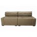 Sofá Retrátil e Reclinável com Molas Ensacadas Cama inBox Gold 2,52m Tecido Suede Velusoft Castor