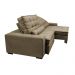 Sofá Retrátil e Reclinável com Molas Ensacadas Cama inBox Gold 2,52m Tecido Suede Velusoft Castor