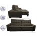 Sofá Retrátil e Reclinável com Molas Ensacadas Cama inBox Gold 2,72m Tecido Suede Velusoft Café