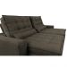 Sofá Retrátil e Reclinável com Molas Ensacadas Cama inBox Gold 2,72m Tecido Suede Velusoft Café