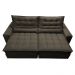 Sofá Retrátil e Reclinável com Molas Ensacadas Cama inBox Gold 2,72m Tecido Suede Velusoft Café