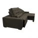 Sofá Retrátil e Reclinável com Molas Ensacadas Cama inBox Gold 2,72m Tecido Suede Velusoft Café
