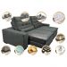 Sofá Retrátil e Reclinável com Molas Ensacadas Cama inBox Gold 2,72m Tecido Suede Velusoft Cinza