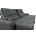 Sofá Retrátil e Reclinável com Molas Ensacadas Cama inBox Gold 2,72m Tecido Suede Velusoft Cinza