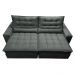 Sofá Retrátil e Reclinável com Molas Ensacadas Cama inBox Gold 2,72m Tecido Suede Velusoft Cinza