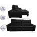 Sofá Retrátil e Reclinável com Molas Ensacadas Cama inBox Gold 2,72m Tecido Suede Velusoft Preto
