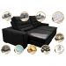 Sofá Retrátil e Reclinável com Molas Ensacadas Cama inBox Gold 2,72m Tecido Suede Velusoft Preto