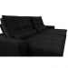 Sofá Retrátil e Reclinável com Molas Ensacadas Cama inBox Gold 2,72m Tecido Suede Velusoft Preto