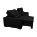 Sofá Retrátil e Reclinável com Molas Ensacadas Cama inBox Gold 2,72m Tecido Suede Velusoft Preto