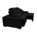 Sofá Retrátil e Reclinável com Molas Ensacadas Cama inBox Gold 2,72m Tecido Suede Velusoft Preto