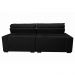 Sofá Retrátil e Reclinável com Molas Ensacadas Cama inBox Gold 2,72m Tecido Suede Velusoft Preto